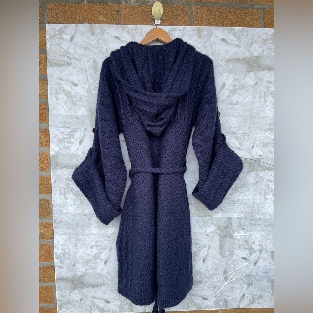 Rare Vintage Betsey Johnson New York Black Label Mohair Wool Hooded coatigan - Picture 13 of 17